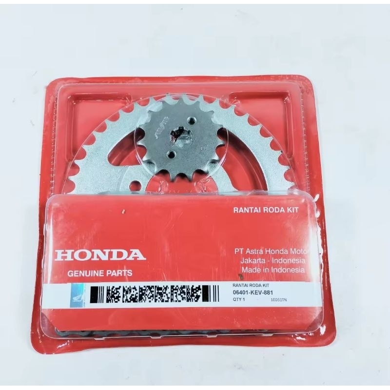 Gear Set Supra  X Lama  - Supra Lama  - Supra Fit Lama  Kode Part KEV ( Gear Depan 15 T Gear Belakan