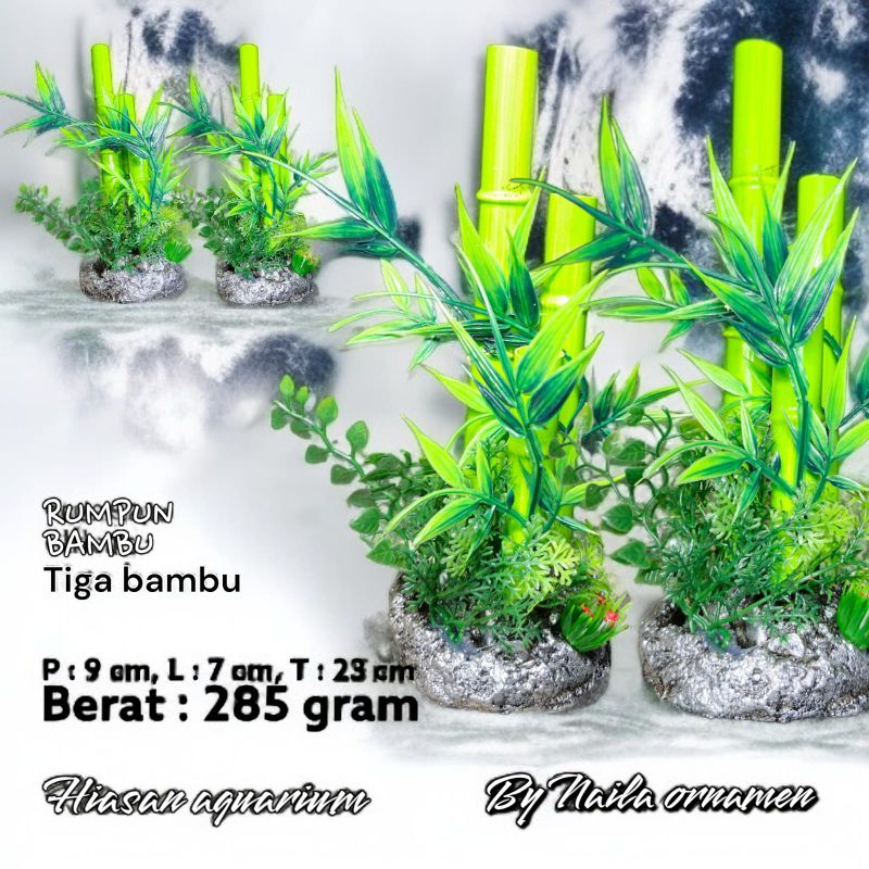 Hiasan aquarium / dekorasi aquarium /ornamen aquarium / ornamen,aquascape/rumah ikan , Rumpun banbu
