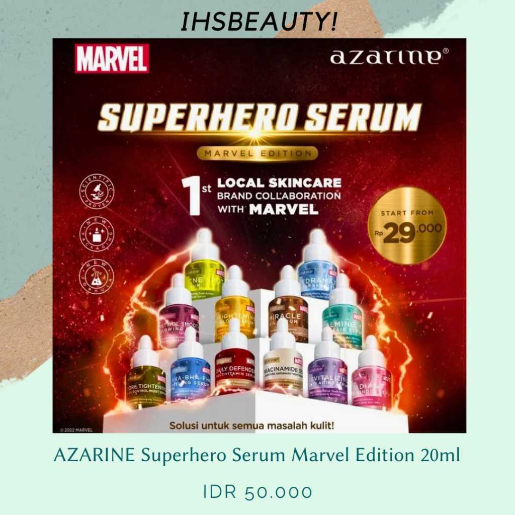 AZARINE Super Hero Serum Marvel Series Acne Spot Brightening C-Glow Niacinamide 5% Retinol Smooth Pe