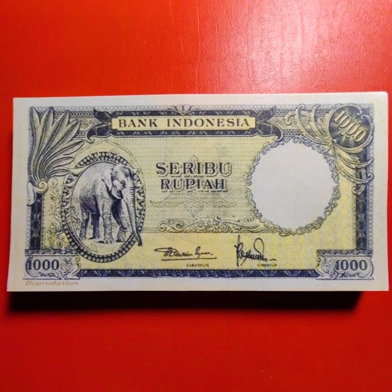 sovenir 1000 rupiah seri gajah repro