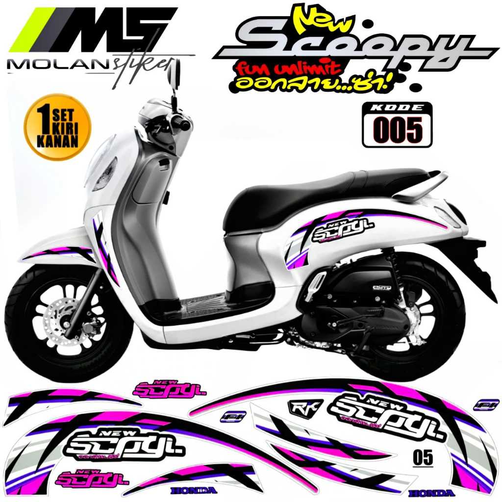 Decal Striping Scoopy 2020 Stylish - Compatible with All New Scoopy 2020-2023, 2017-2019, 2013-2016,