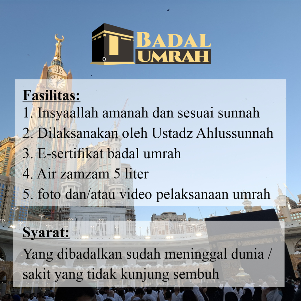 Jasa Badal Umrah Amanah dan Sesuai Sunnah - Makkah - Madinah - Tanah Suci - Umroh