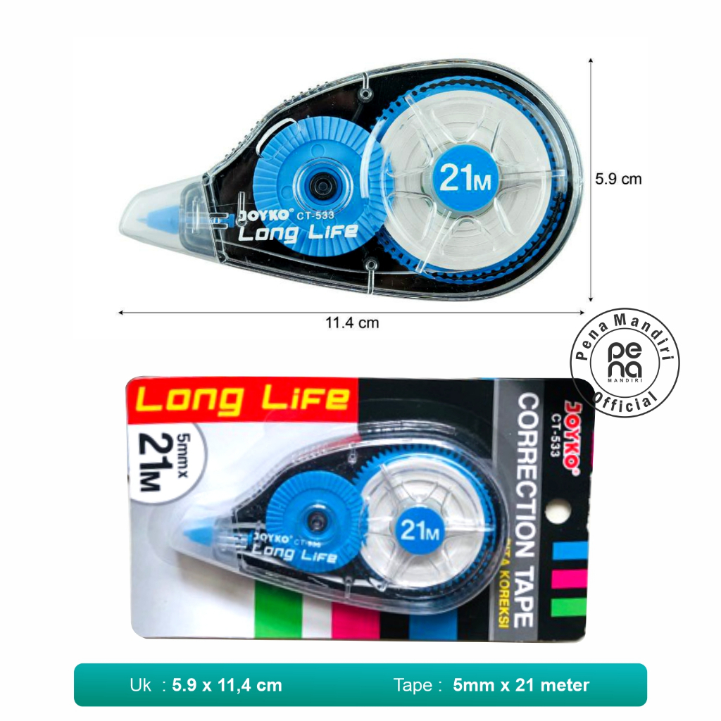 

Joyko Correction Tape Tipex CT-533 Ukuran Besar Jumbo 21m