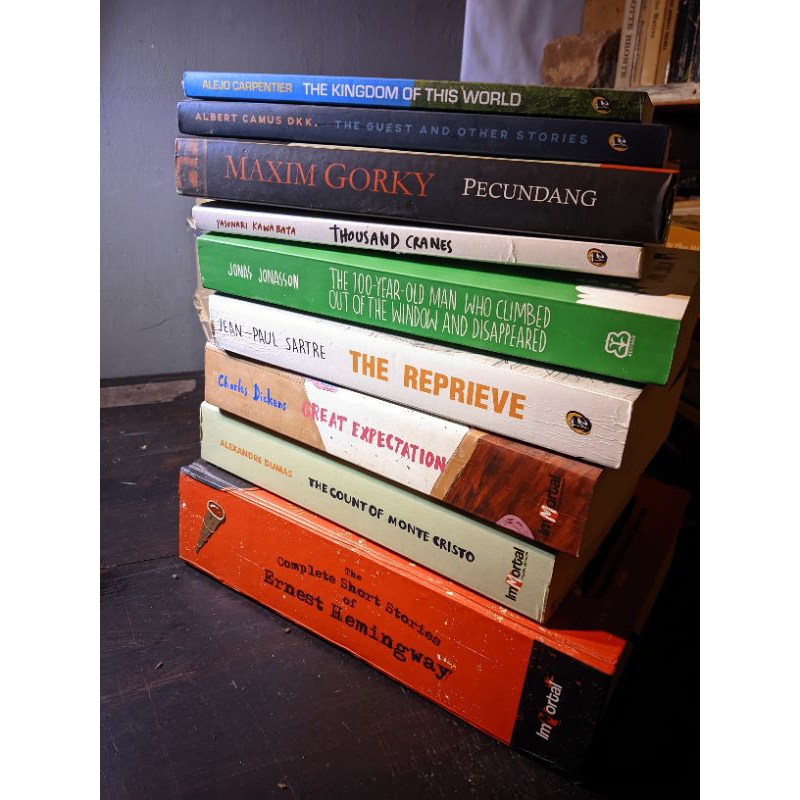 Buku Novel Klasik Terjemahan Indonesia Preloved | Maxim Gorky, Ernest Hemingway, Alexandre Dumas, Ch