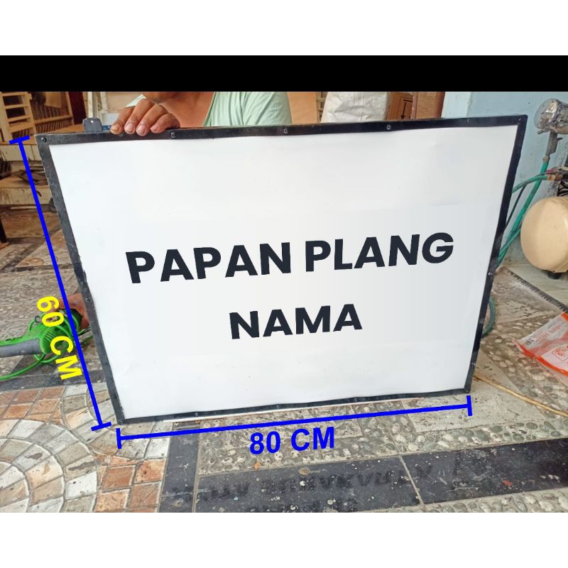 plang nama sekolah / instansi / kantor / custom