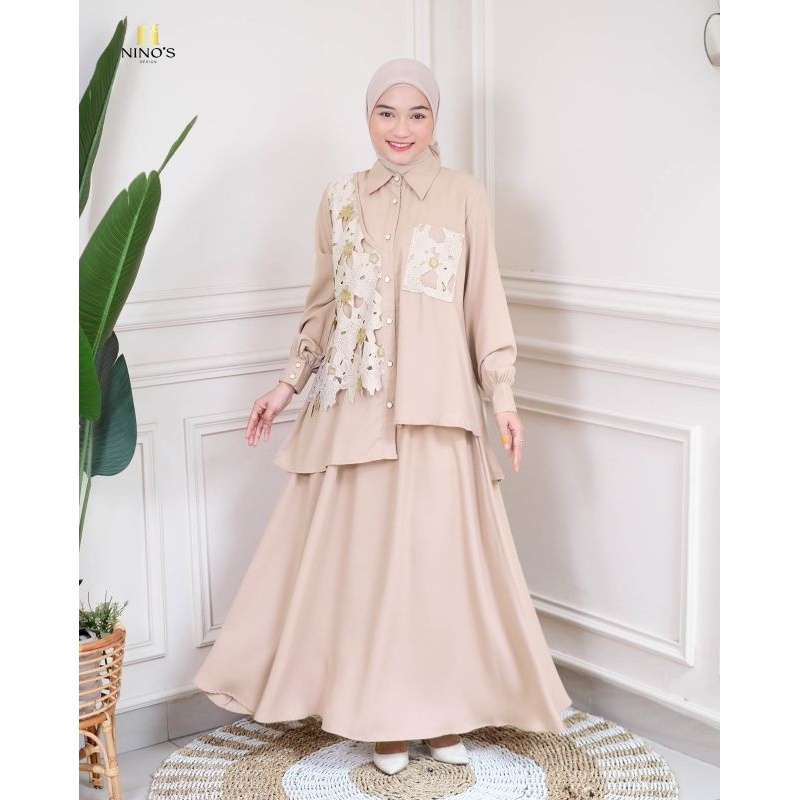Fiona Set Setelan Rok Premium Original By Ninos Design