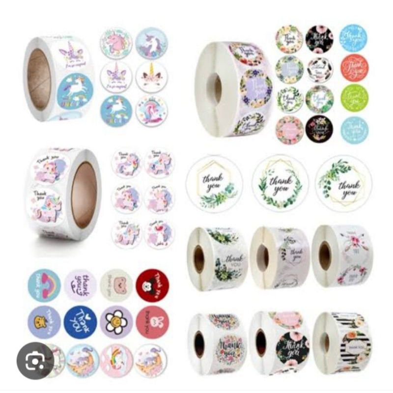 

Stiker Thank You 1 Roll isi 500pcs