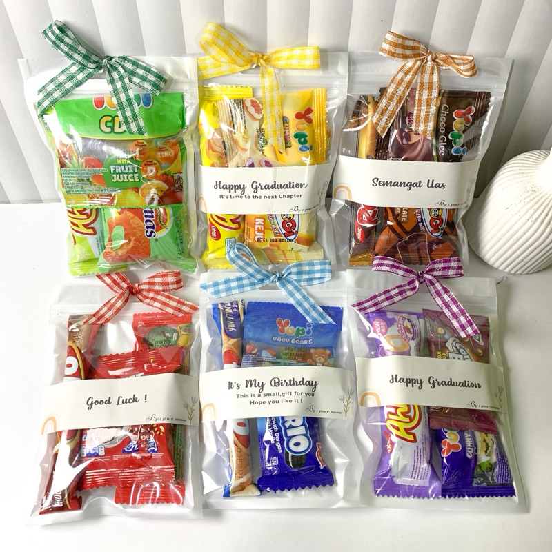 

Mini Gift Snack/ Mini Hampers Wisuda ulang tahun Freebies/ Hampers snack