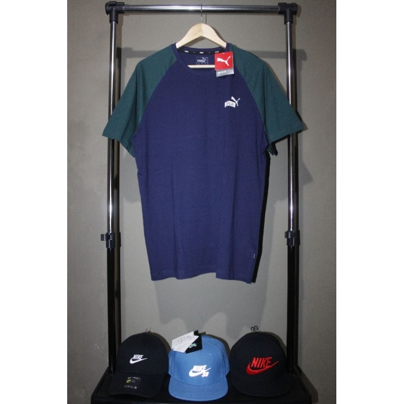 Puma Raglan Tee Peacoat 852420-06 T-Shirt Original Kaos Tas Sepatu
