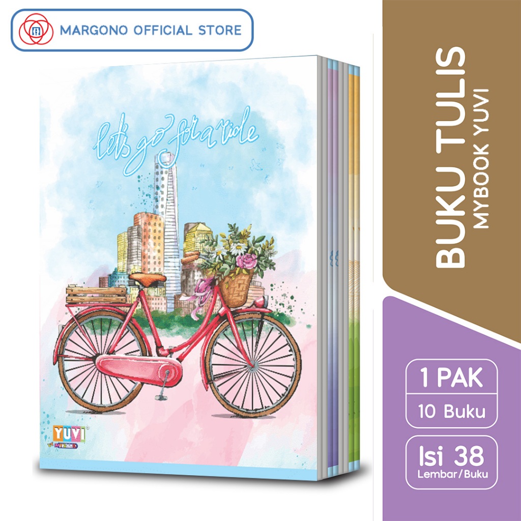 

My Book Yuvi Buku Tulis Vintage Bike Aestetik Korea 38 Lembar - 10 Buku