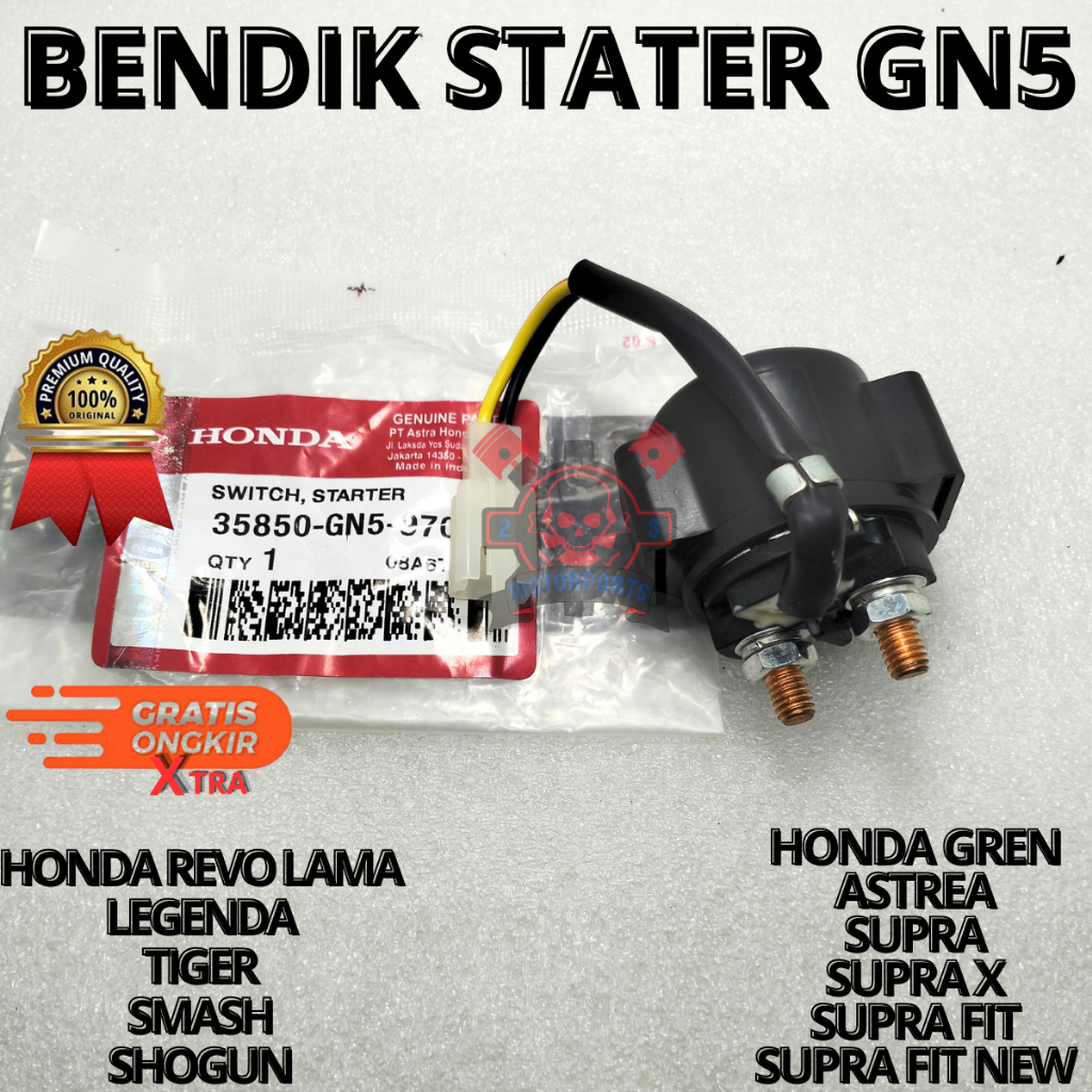 BENDIK STATER GN5 UNTUK MOTOR HONDA REVO LAMA,LEGENDA,TIGER,SMASH,SHOGUN,HONDA GREN,ASTREA,SUPRA,SUP