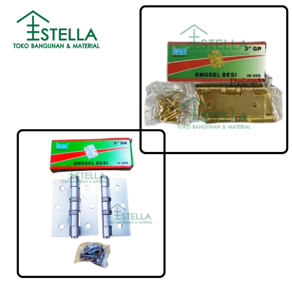 Engsel Besi 3" SN IGM IE-005 • Engsel Jendela IGM / Engsel Pintu IGM 3" SN • Engsel IGM 3" SN IE-005