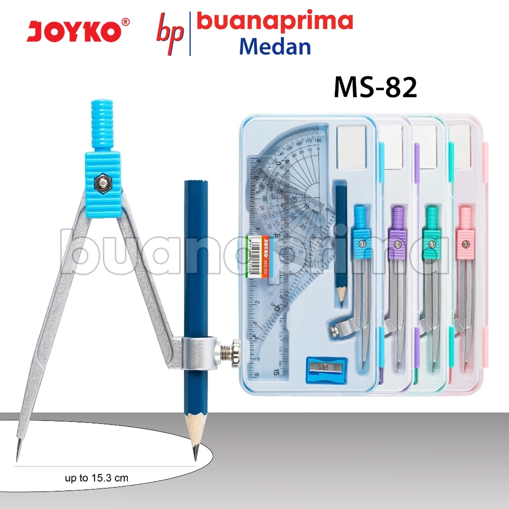 

JANGKA SET JOYKO MS-82 Math Set Termasuk Penggaris Segitiga Busur