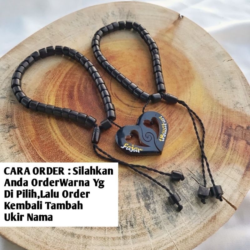 Gelang bisa ukir nama gelang couple romantis kaokah/koka/kaukah dua gelang satu love iris