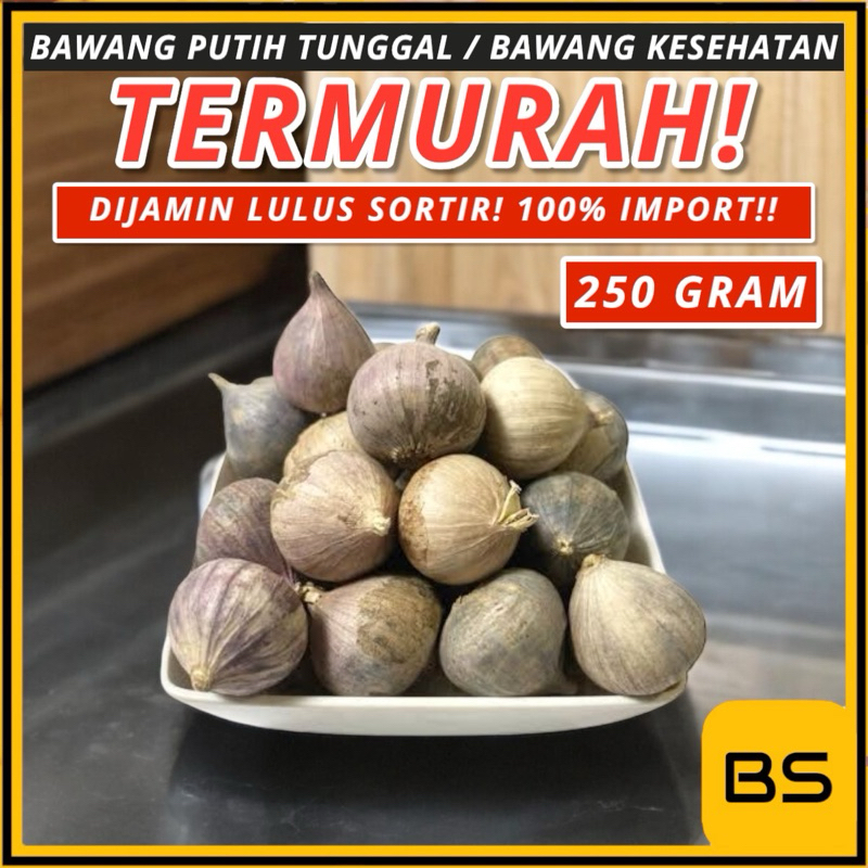 

IMPORT Bawang Putih Tunggal / Lanang Fresh Medium Kecil Besar 250gr 250gram