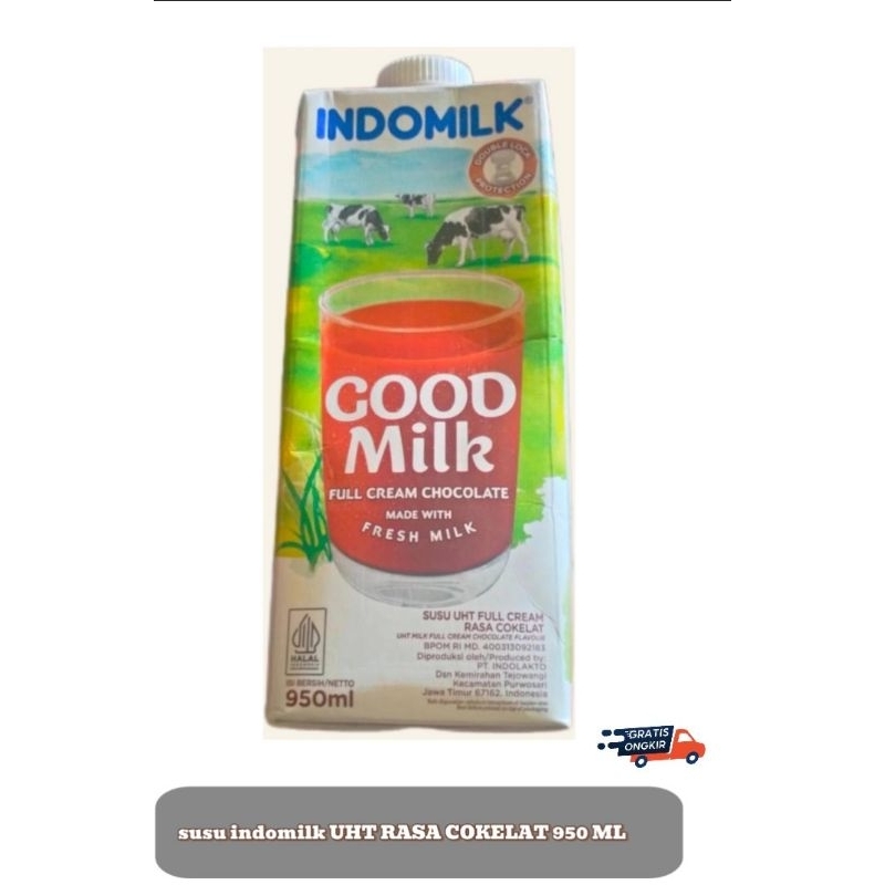 

indomilk susu uht full cream rasa cokelat 950ml