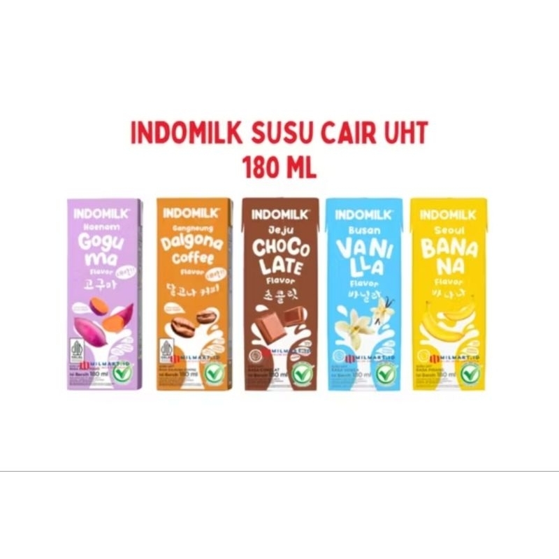 

Indomilk UHT Seoul Banana Haenam Goguma 180ml ( Eceran )