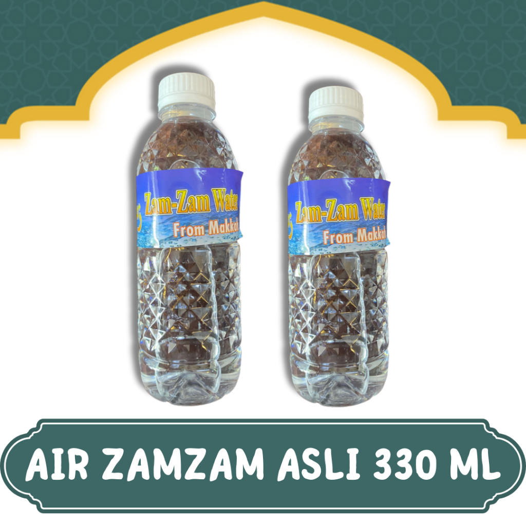 

OLEH OLEH HAJI DAN UMROH AIR ZAMZAM ISI 330ML ASLI SAUDI ARABIA I AIR OBAT MEKKAH I AIR ZAMZAM KEMASAN BOTOL