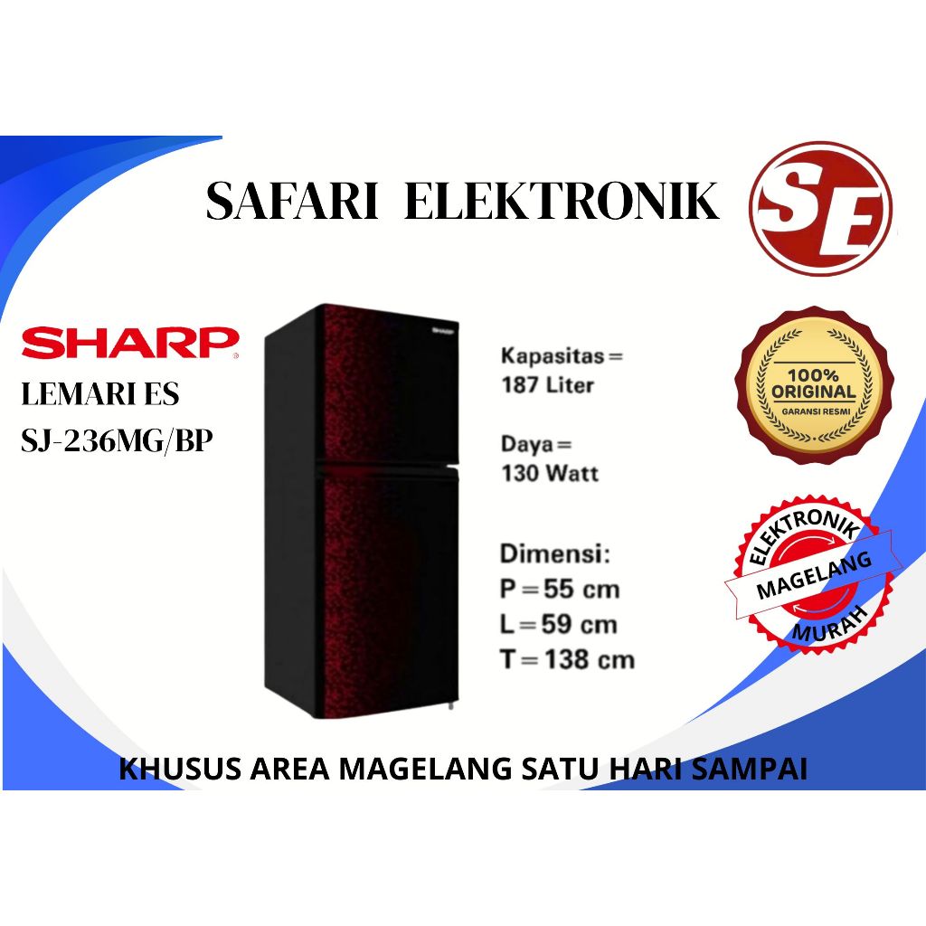 SHARP SJ-236MG LEMARI ES 2 PINTU