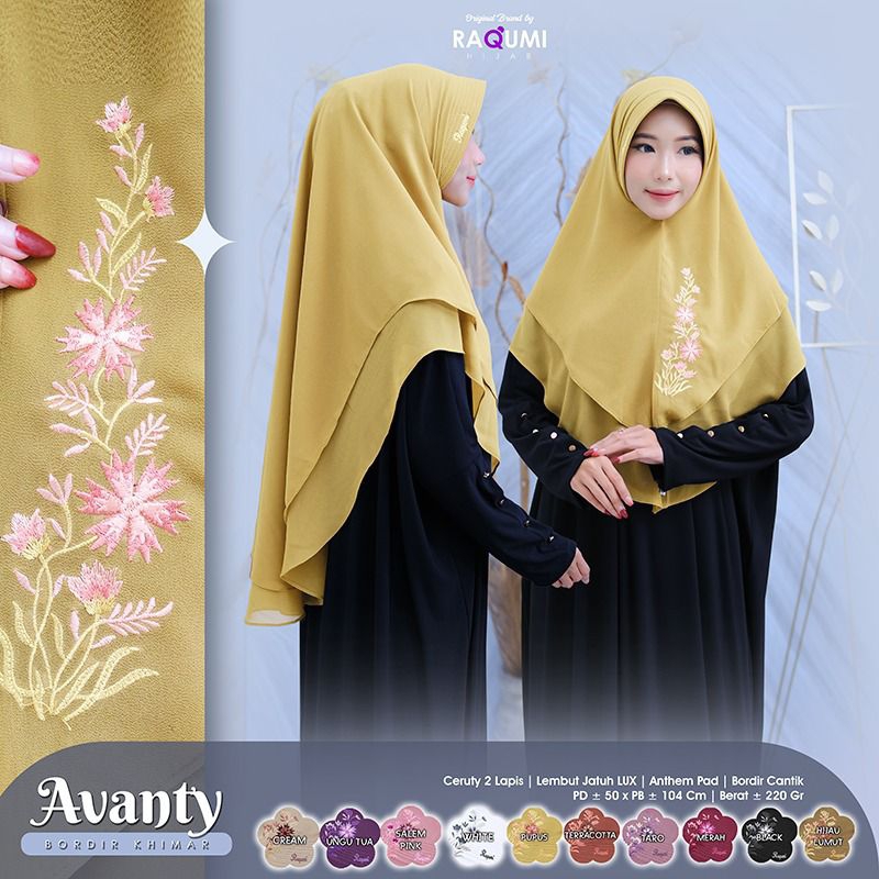 Avanty Bordir Khimar By Raqumi