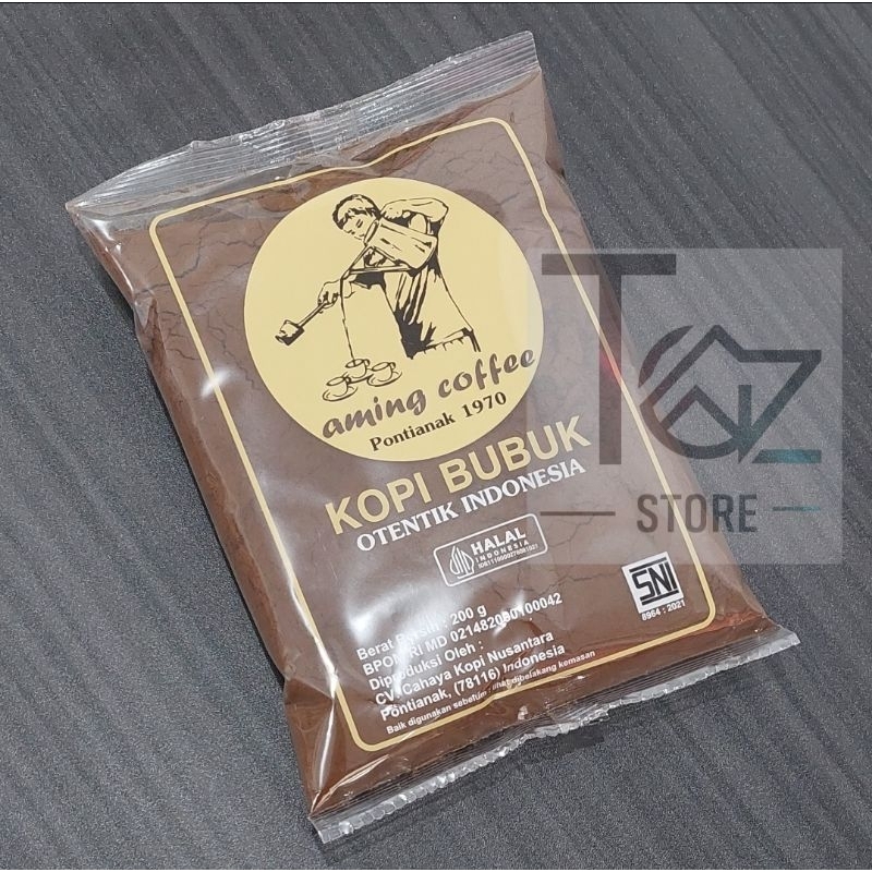 

Kopi Bubuk Aming 200 Gram / Kopi Aming Pontianak 200 Gram / Kopi Bubuk Aming Khas Pontianak 200 Gram / Kopi Aming 200 Gram