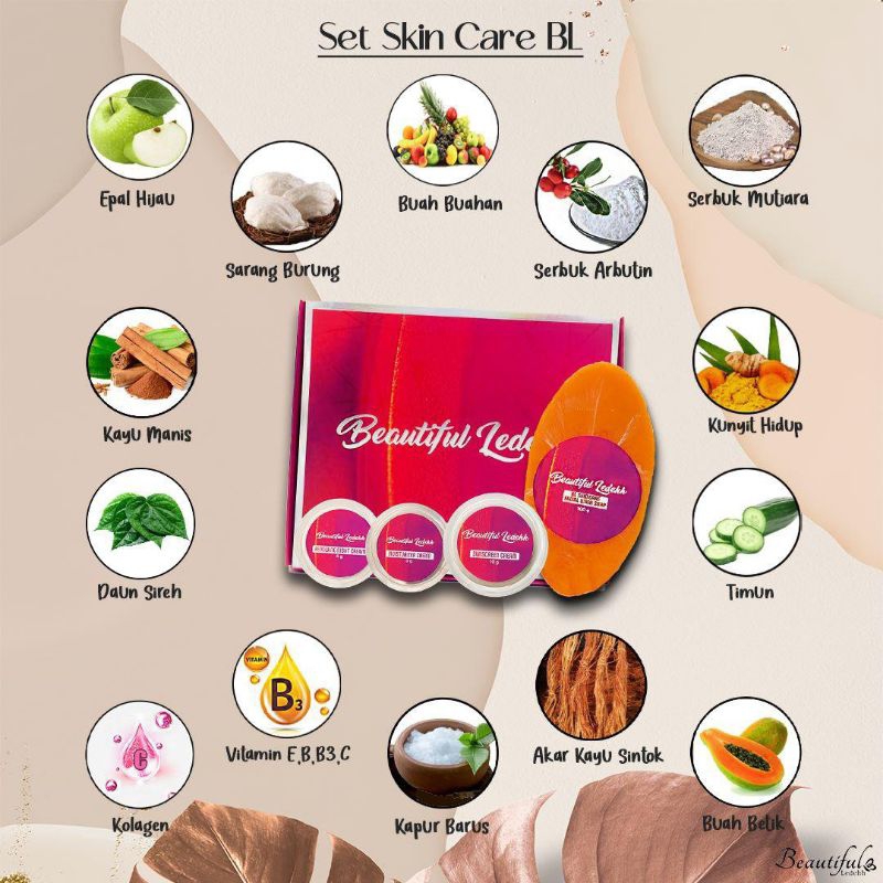 PAKET LENGKAP BEAUTIFUL LEDEH SKINCARE ORIGINAL