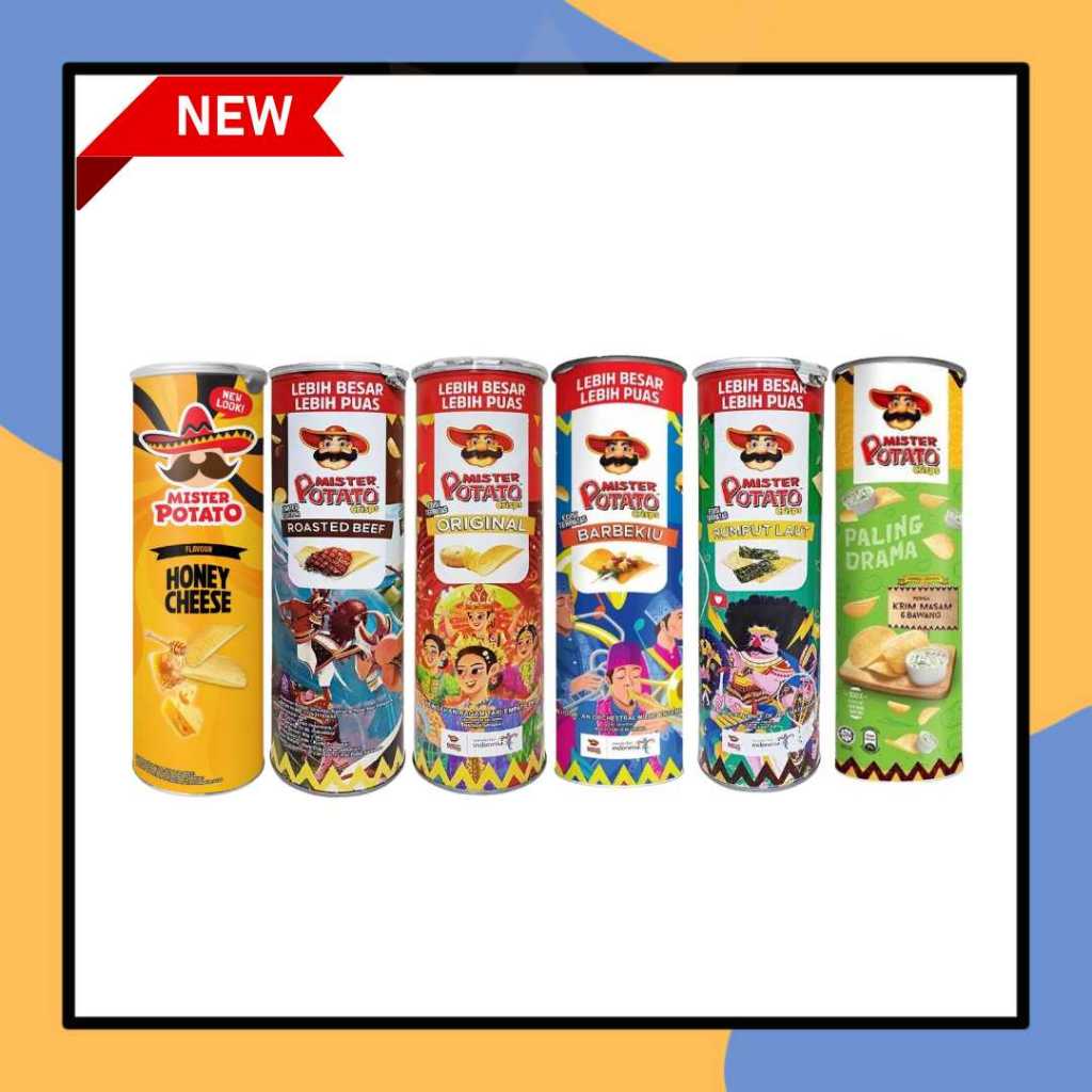

Mister Potato Snack Crisps 106gr Ghost Papper Sapi Panggang Seaweed Keripik Kentang Camilan
