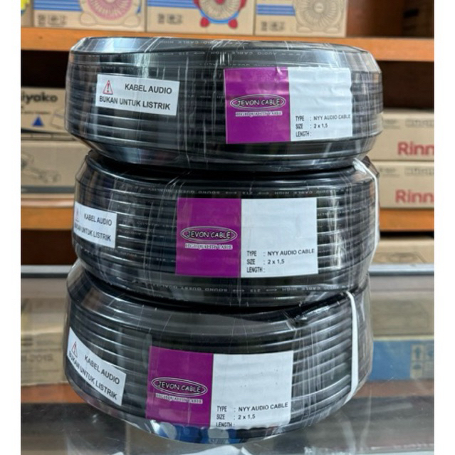 Kabel Jevon NYY 2x1,5 50meter Serabut/Jevoncable NYY 2x1,5/Kabel Serabut tembaga
