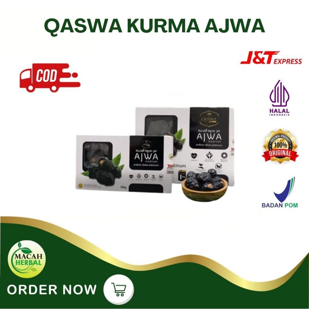 

KURMA AJWA 1KG ASLI 100% ORIGINAL / KURMA AJWA QOSWA / KURMA NABI HALAL BPOM / KURMA KERING RAMADHAN