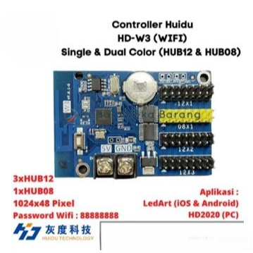 Controller Huidu HD-W3 HUB08 Wifi Running Text P10 Not HD-W00 HD-W03