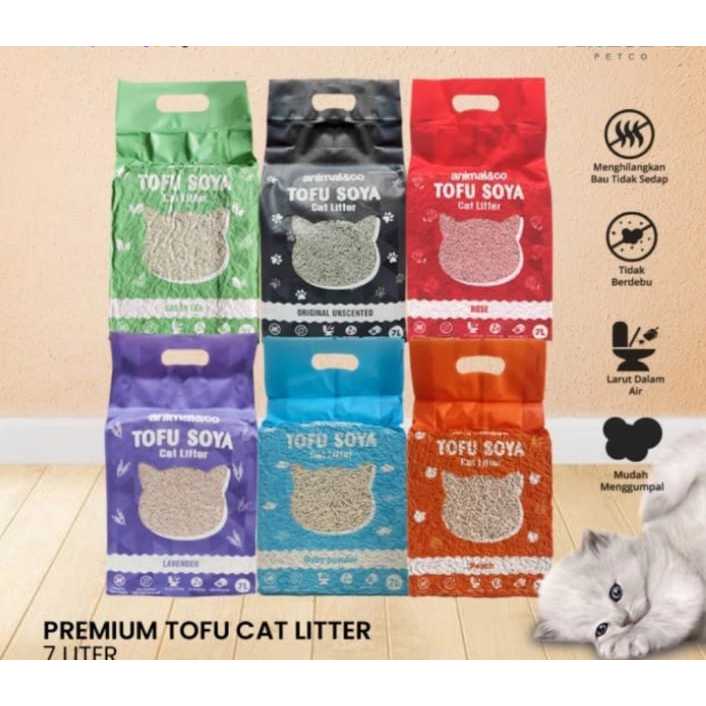 Pasir Tofu Animal & Co 7 L Pasir Gumpal Kucing Wangi Pasir Tofu Kucing Pasir Animalco Tofu Wangi