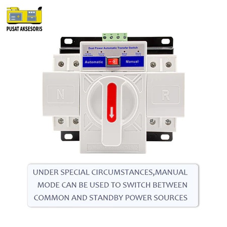 ATS 63A 2P Automatic Transfer Switch 63A 2P Otomatis untuk PLN dan Genset Inverter 2P 63A PTQ2 63/2P