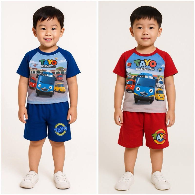 Setelan Anak Laki Laki Tayo / Stelan Baju Anak Laki Laki Tayo