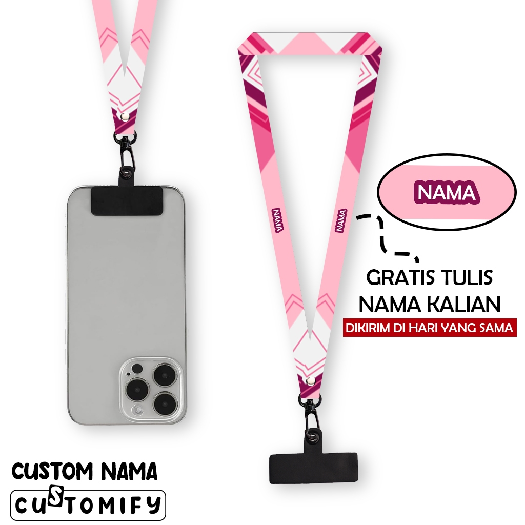 

Lanyard Custom Nama Tali Gantungan Nametag 1,5 cm Printing 2 Sisi Design 76 - Customify