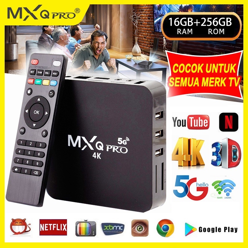 Mxq Pro Android TV Box 4k 5G STB Digital Smart TV Box Set Top Box Wifi Unlock Tv Box Full Aplikasi