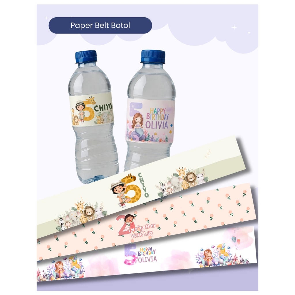 Paperbelt Ulang tahun | Paperbelt Ultah Khitan Wedding Aqiqah | (bukan Sticker) ujung ada perekat Is