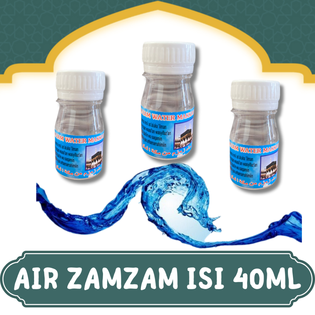 

OLEH OLEH HAJI DAN UMROH AIR ZAMZAM 40ML ASLI MEKKAH SAUDI ARABIA I ZAMZAM WATER NON BARCODE I ZAMZAM BOTOL KECIL I AIR ZAMZAM ARAB I AIR OBAT