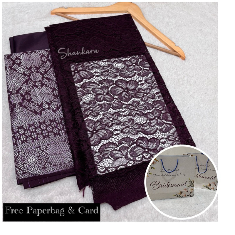 Set/Paket Kain Bridesmaid Brokat, Satin Velvet & Songket