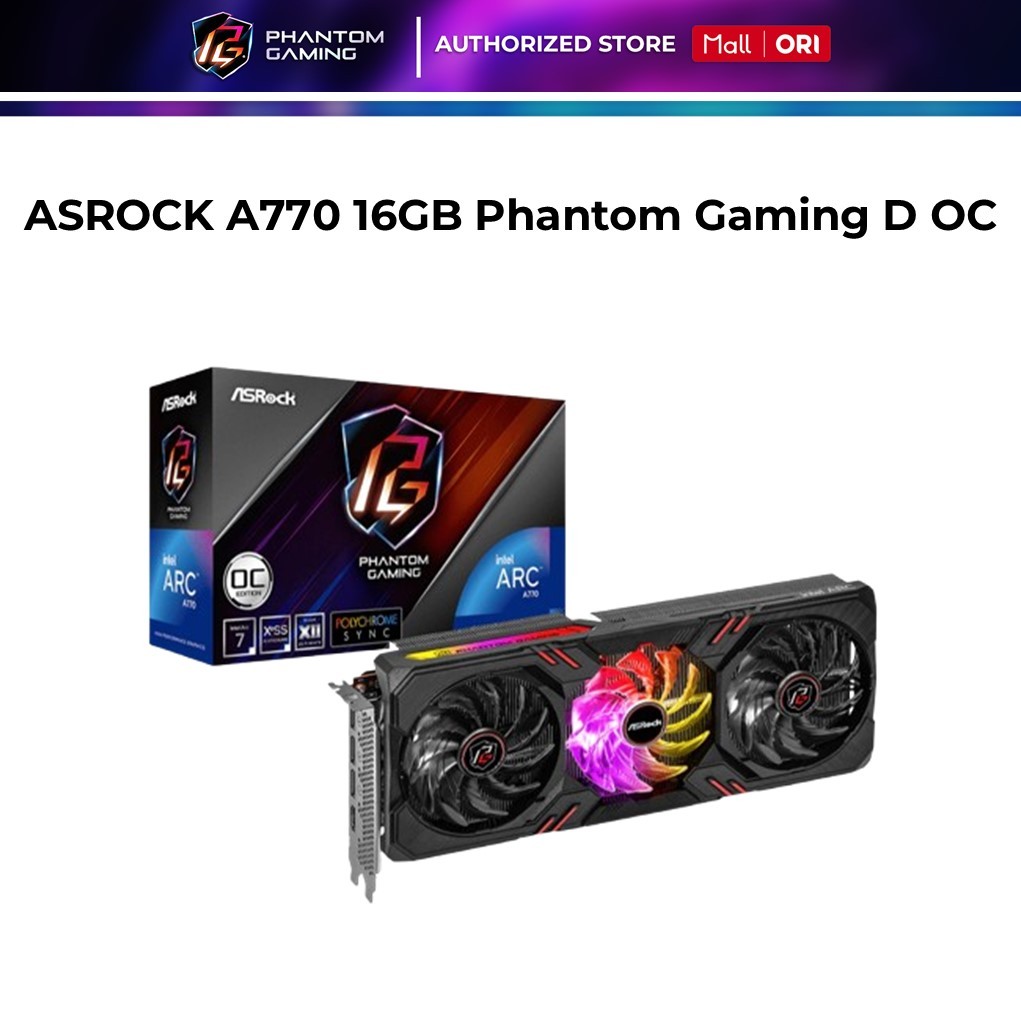 ASROCK VGA Intel Arc A770 16GB Phantom Gaming D OC