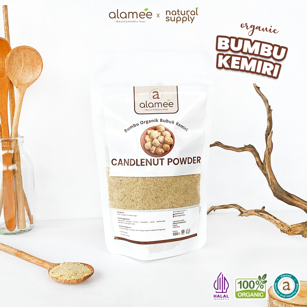 

ALAMEE Kemiri Bubuk Candlenut Powder Bumbu Dapur Organik Masak Murni Asli Tanpa Campuran