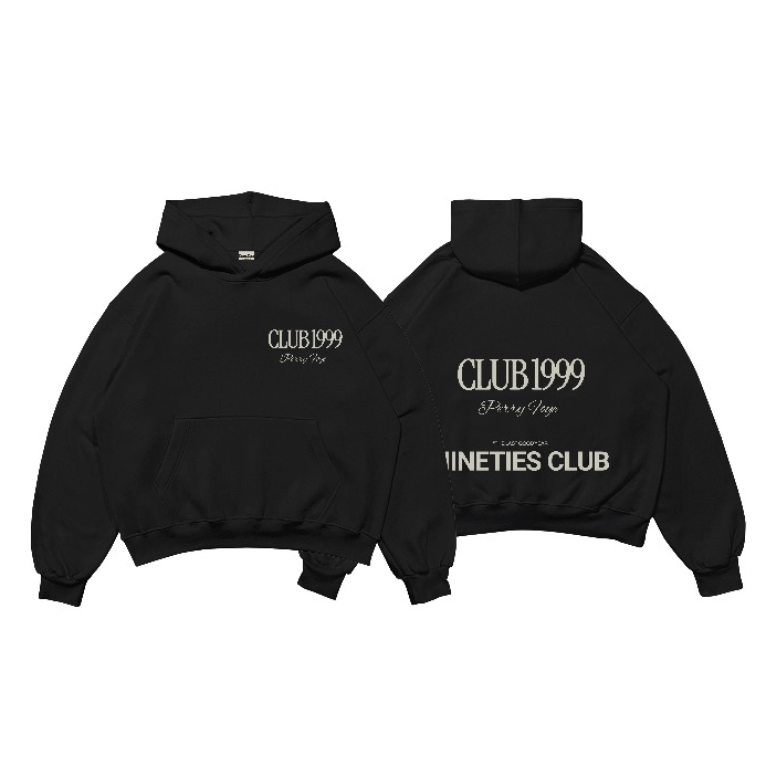 PERRYFOYE - Hoodie Boxy Oversized CLUB1999 / Hoodie Boxy / Oversized Hoodie Boxy