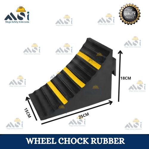 Wheel Chock Rubber / Pengganjal Ban Mobil Truck