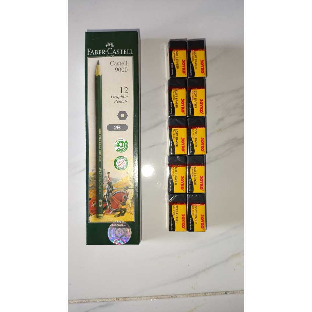 

PROMO HEMAT (Faber 1pack + penghapus joyco hitam 10pcs)