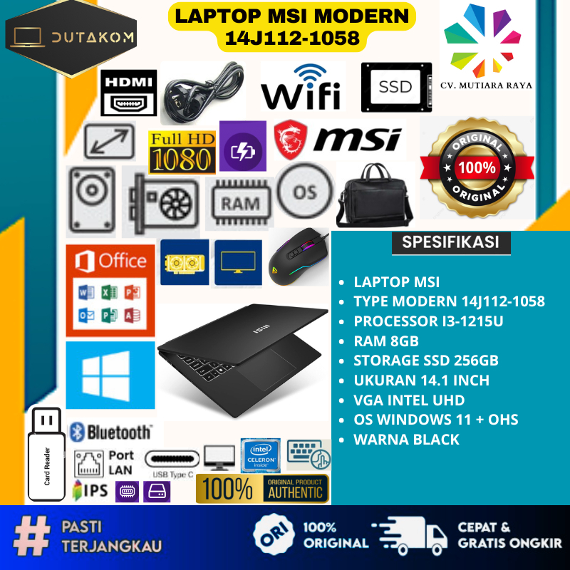 LAPTOP MSI MODERN 14J112-1058
