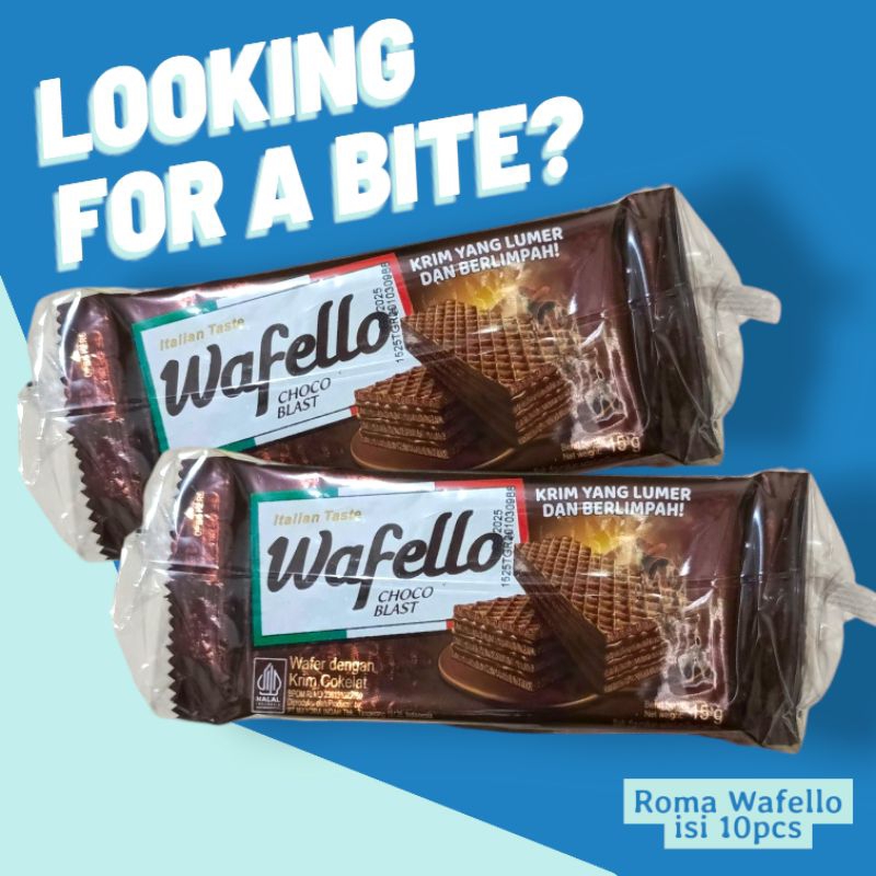 

wafello wafer krim / roma wafello wafer coklat per pak isi 10pcs