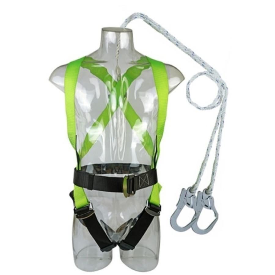 Body Harness Excellent 0374 Double Lanyard / Double Hook Original Safety Body Harness