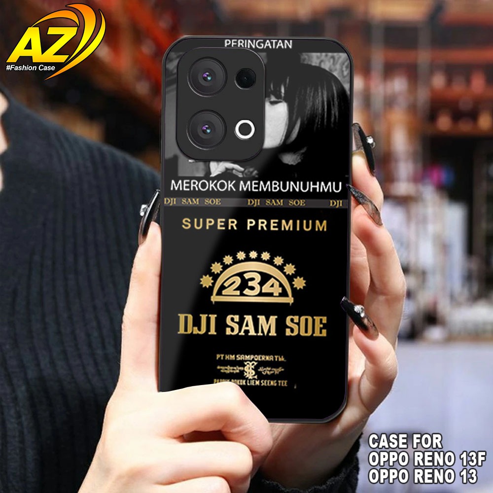 Case Untuk Hp Oppo Reno 13F / Oppo Reno 13 Terbaru 2025 [ ROKOK ] Softcase Glass Kaca - Case Handpho