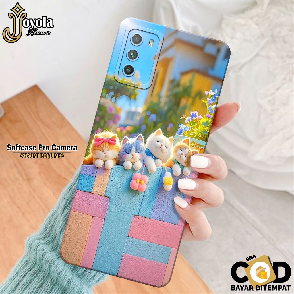 JOYOLA Case XIAOMI POCO M3 - Fahion Case Kartun - Softcase XIAOMI POCO M3 - Pro Camera - Casing XIAO