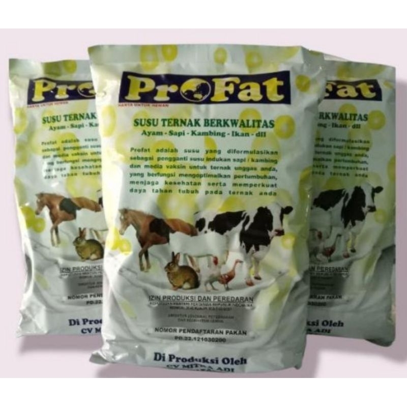 PROFAT SUSU FORMULA HEWAN PENGGANTI SUSU INDUKAN HEWAN SAPI,KUDA,KELINCI, Ayam