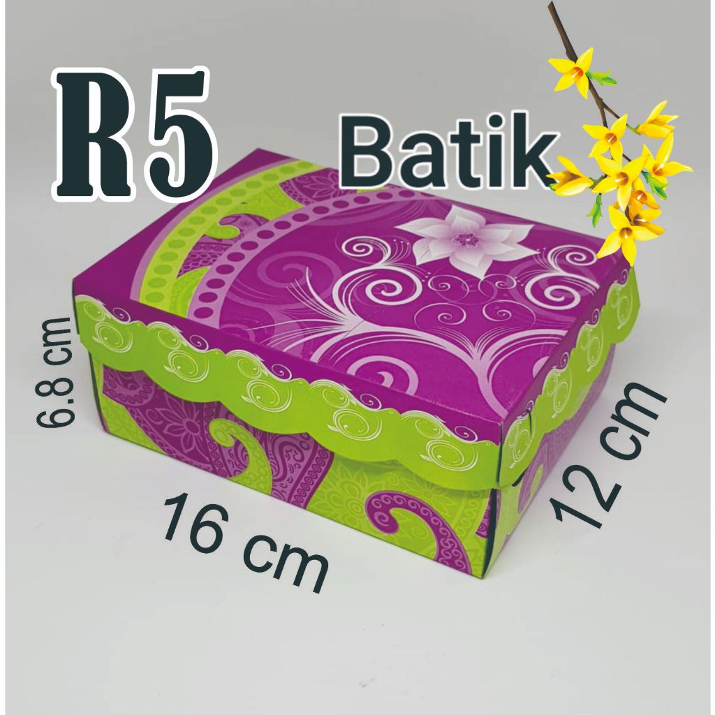 

R5 BATIK ISI 50 lmb DOS 16 x 12 x 7 cm toka makanan kue roti